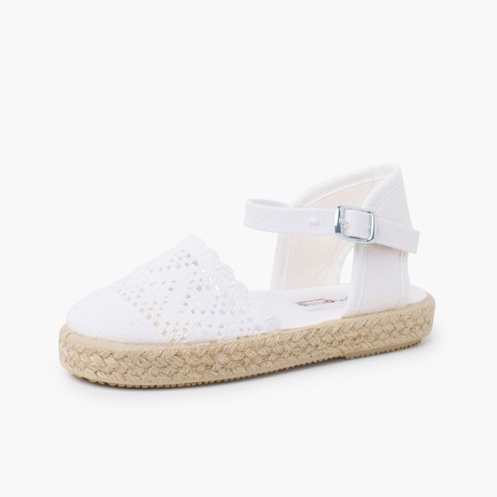 0419 BROGUE ESPADRILLE BLANC
