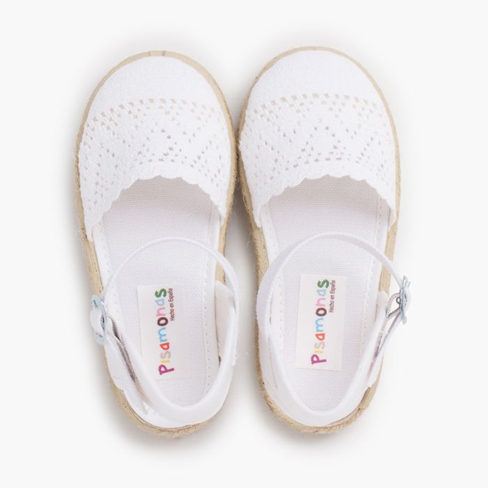0419 BROGUE ESPADRILLE BLANC