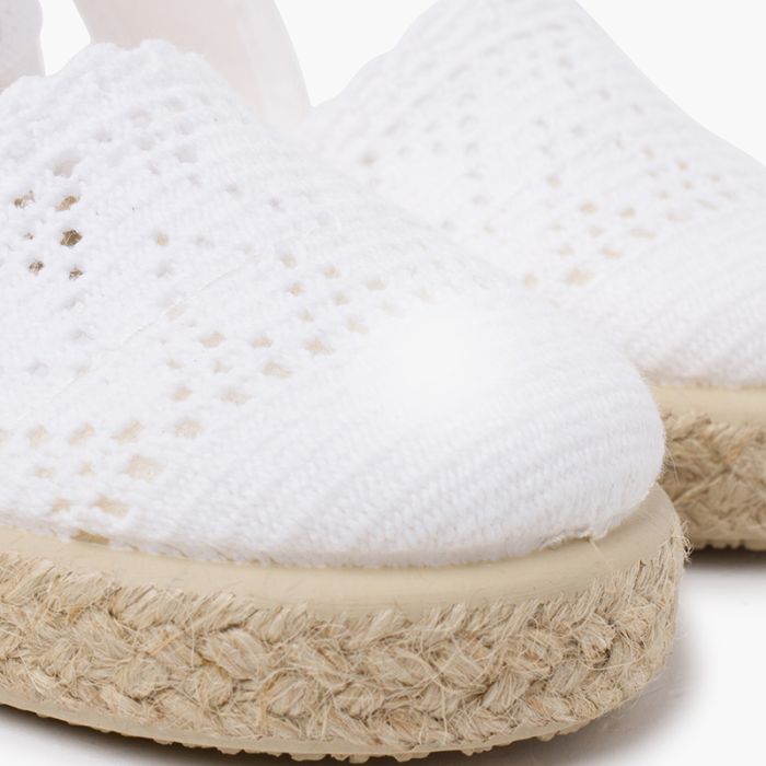 0419 BROGUE ESPADRILLE BLANC