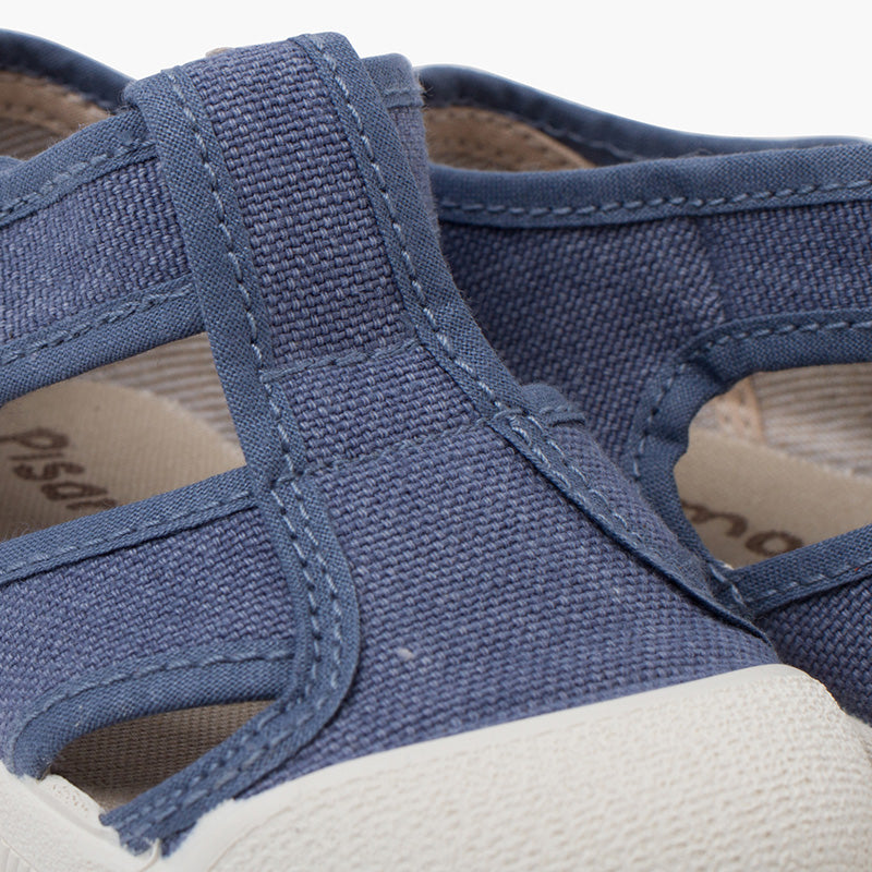 SANDALES EN TOILE BLEU DENIM - Ref. 1357