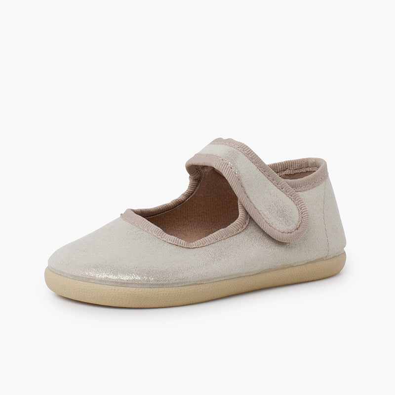 BALLERINES FILLES BAREFOOT BRILLANTES OR - Ref. 1630