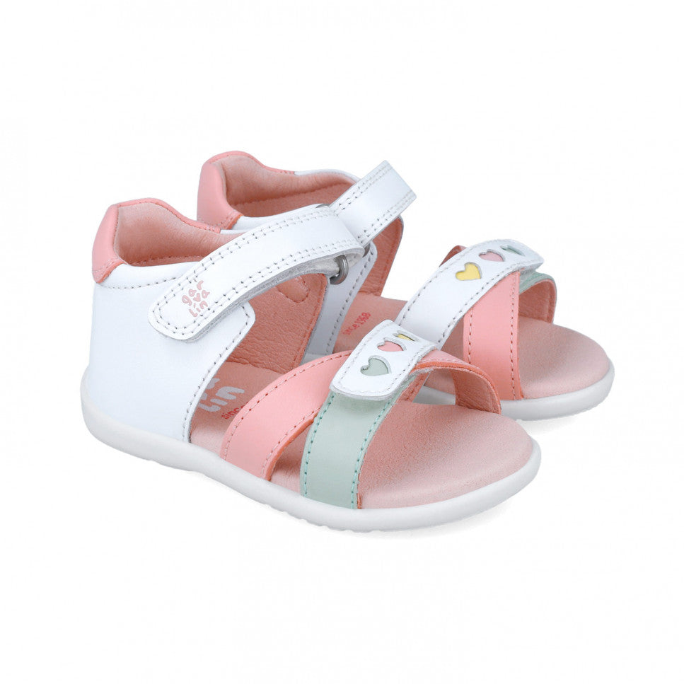 B817 SANDALIA CORAZONES BLANCHE