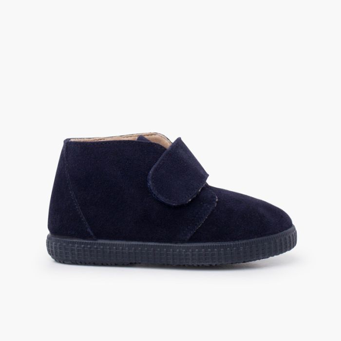 Bottines a fourrure interieure bleu marine - ref. 1062 mpc