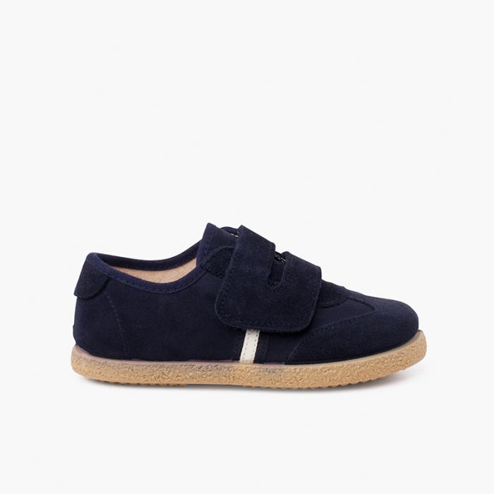 Basket en suede bleu marine - ref. 0942 mpc