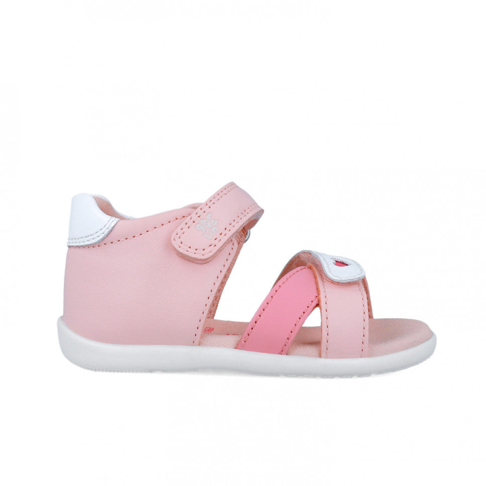 Sandales a motifs coeurs rose - ref. a816 mpc