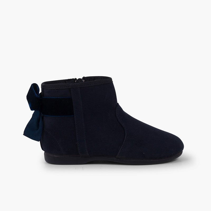 Bottines noeud arriere bleu