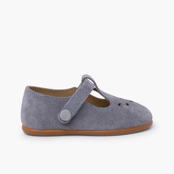 T-bar shoes bleu cobalt