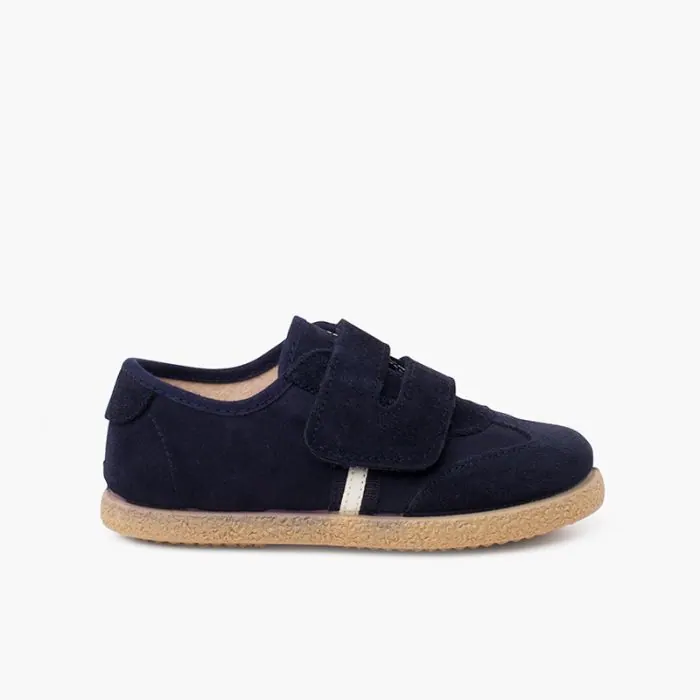 Basket en suede bleu marine - ref. 0942 mpc