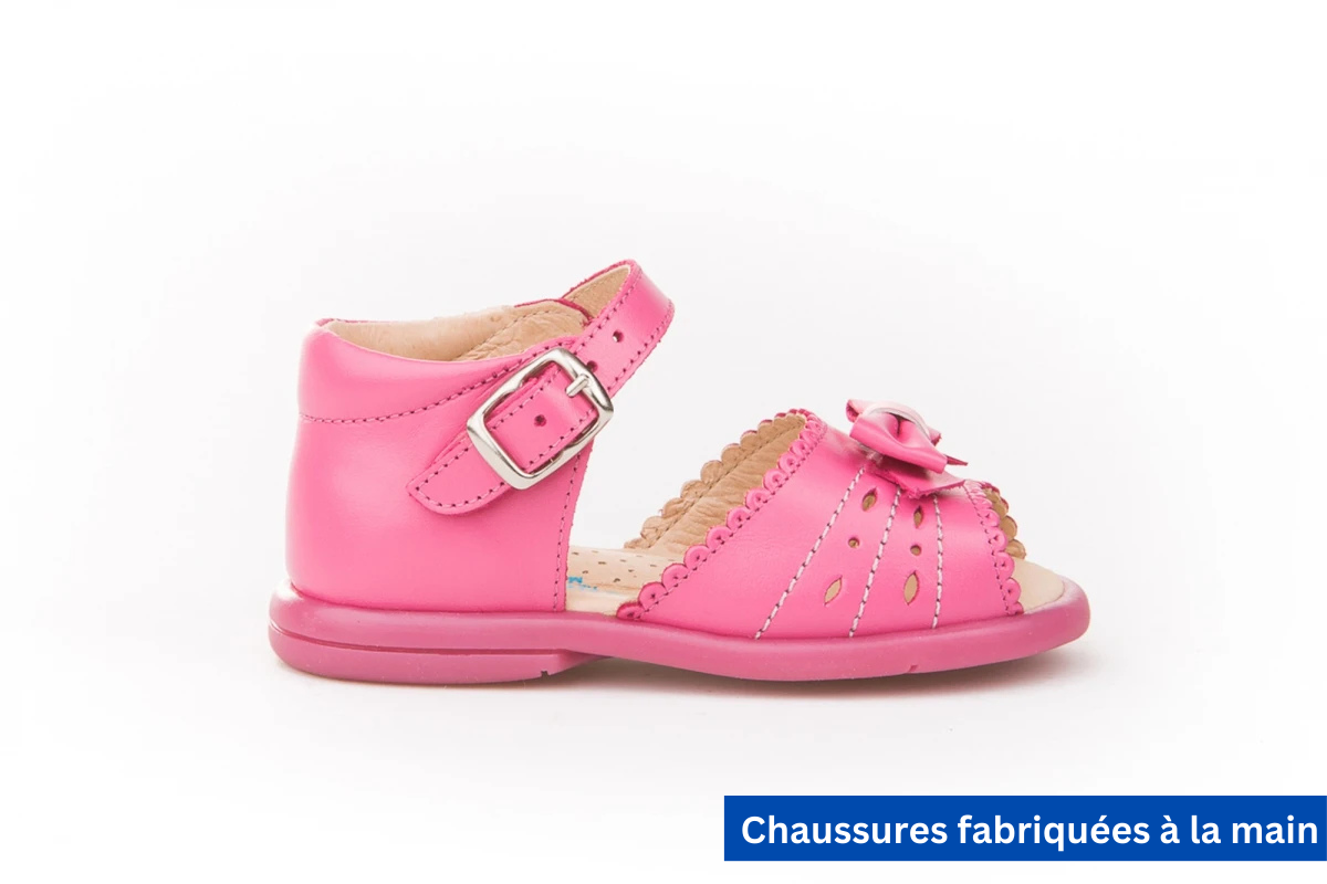 Sandales en cuir fuchsia - ref. 924 mpc