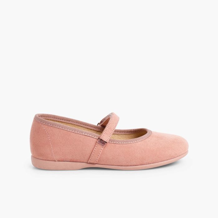 Ballerines maryjanes rose textile mpc