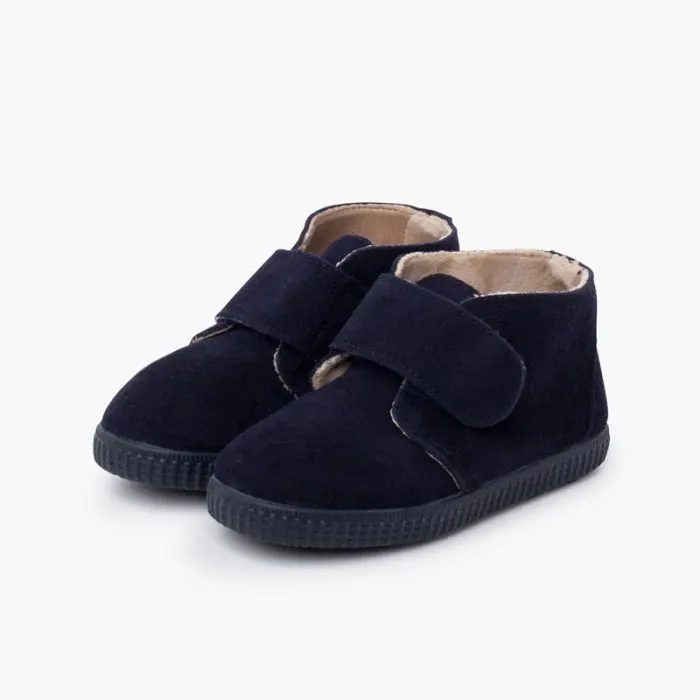 Bottines a fourrure interieure bleu marine - ref. 1062 mpc 2