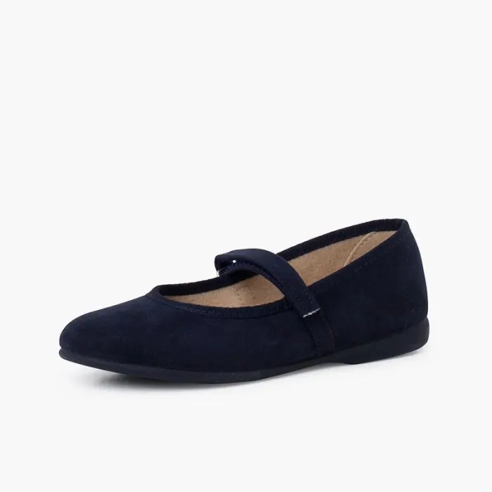 Ballerines filles mary janes bleu marine 2