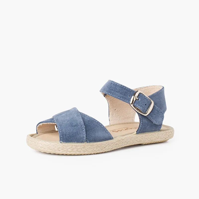 Sandales croisees bleu 2