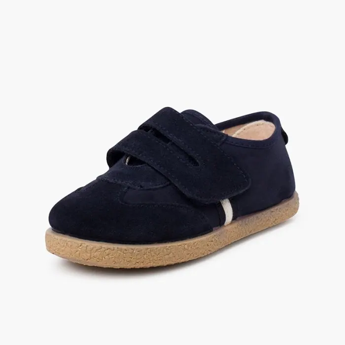 Basket en suede bleu marine - ref. 0942 mpc 2