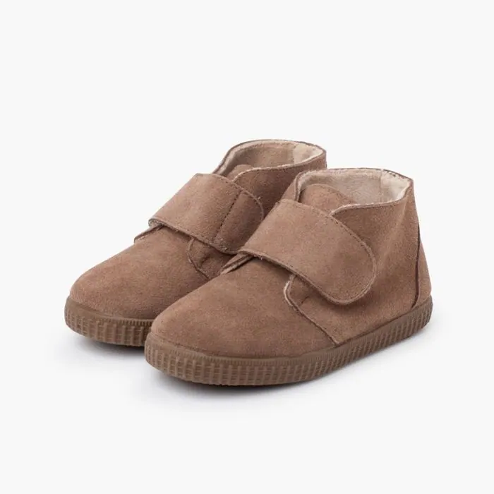 Furry ankle boots marron 2