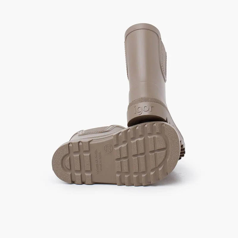 Bottes de pluie chelsea wide taupe 2