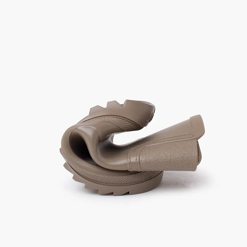 Bottes de pluie chelsea wide taupe 3