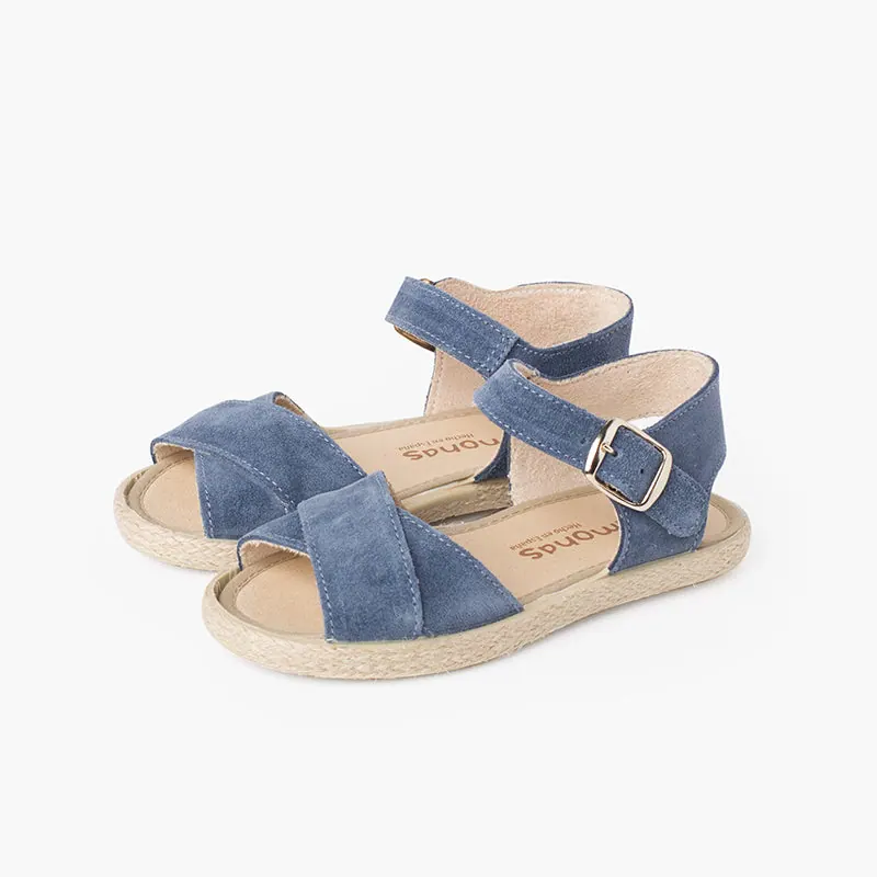 Sandales croisees bleu 3