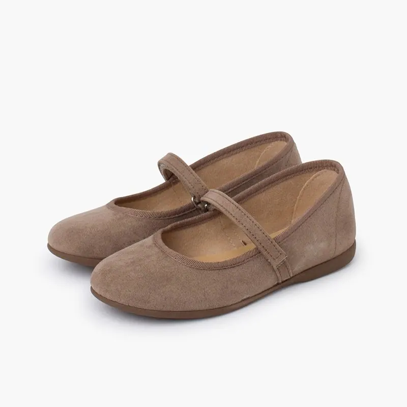 Ballerines maryjanes taupe textile mpc 3