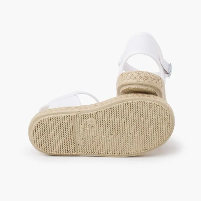Sandales brodees blanc mpc 3