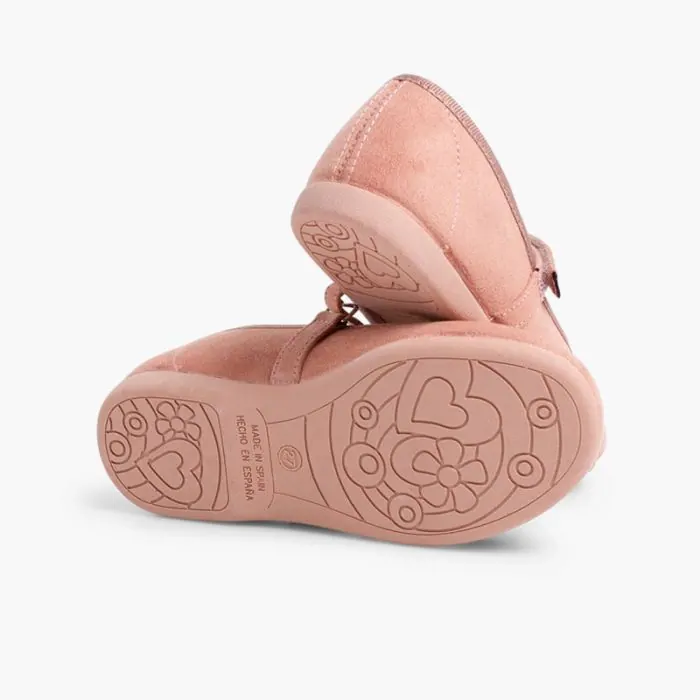 Ballerines maryjanes rose textile mpc 3