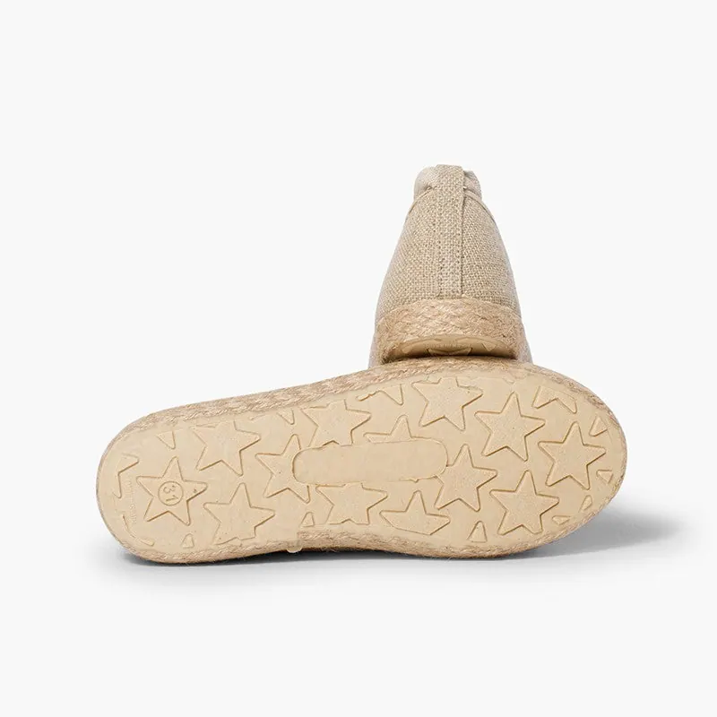Ballerines en lin beige 4