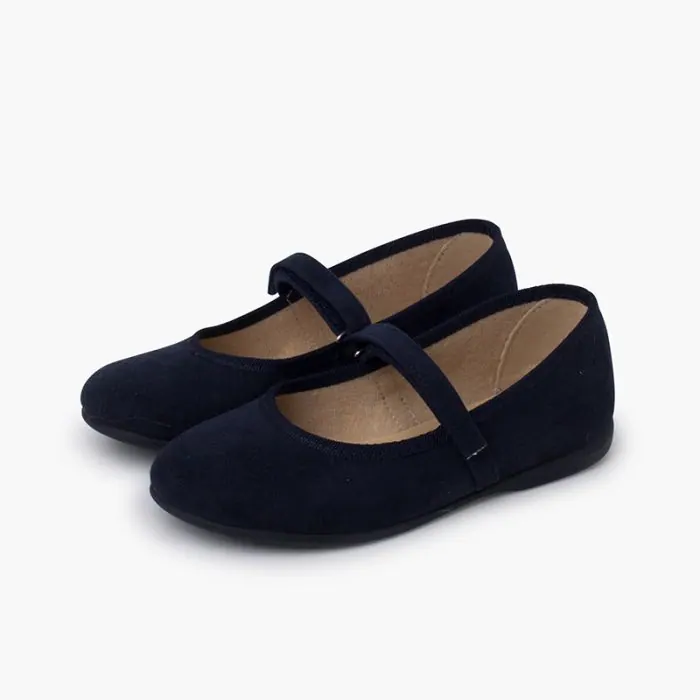 Ballerines filles mary janes bleu marine 4