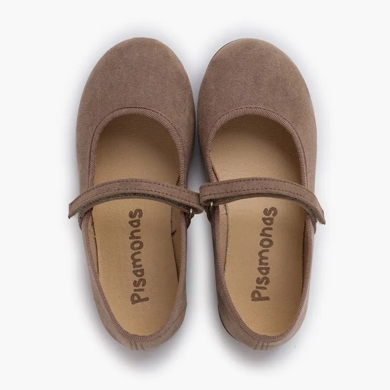 Ballerines maryjanes taupe textile mpc 4
