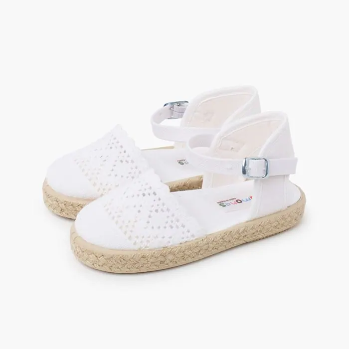 Sandales brodees blanc mpc 4
