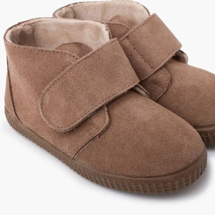 Furry ankle boots marron 4