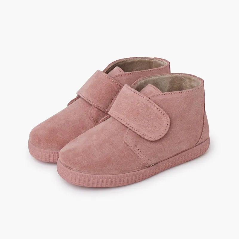 Furry ankle boots rose 4