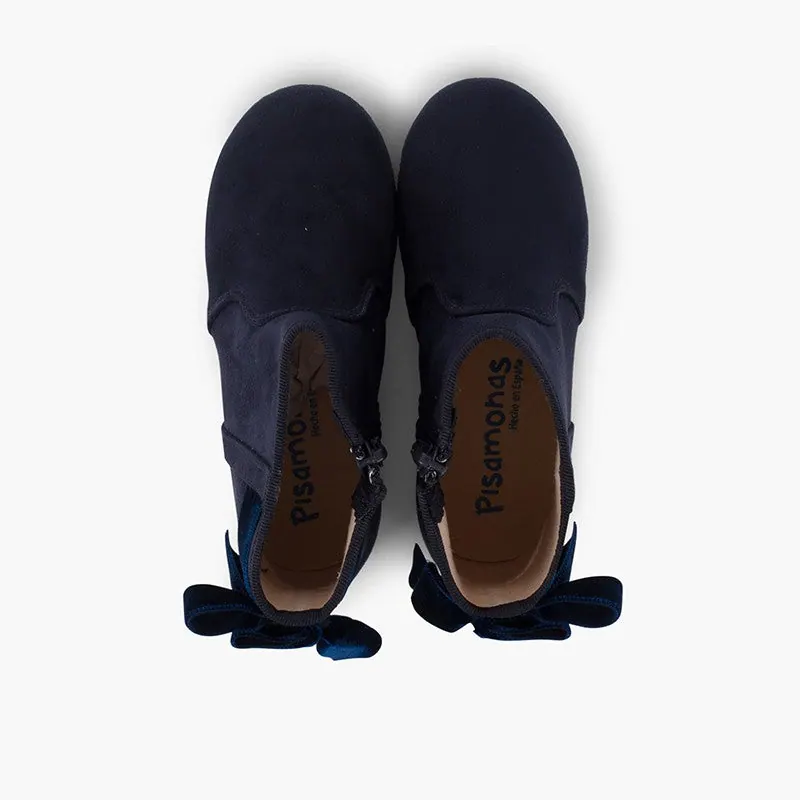 Bottines noeud arriere bleu 4
