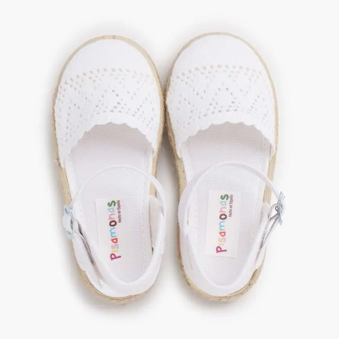 Sandales brodees blanc mpc 5