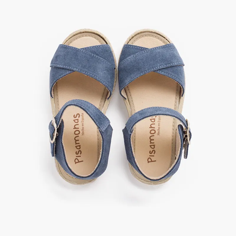 Sandales croisees bleu 6