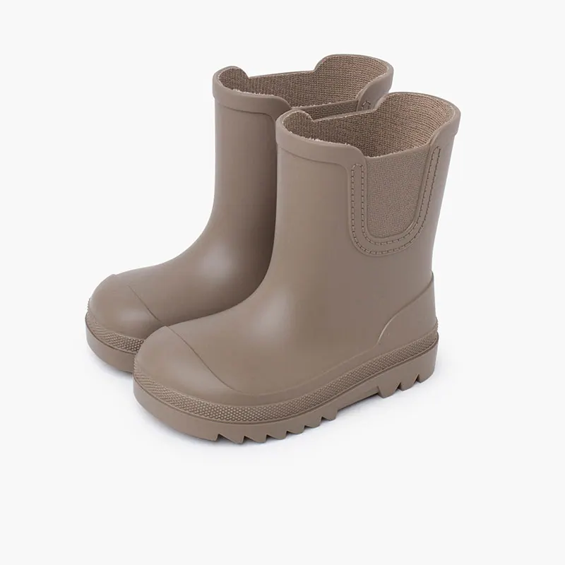 Bottes de pluie chelsea wide taupe 6