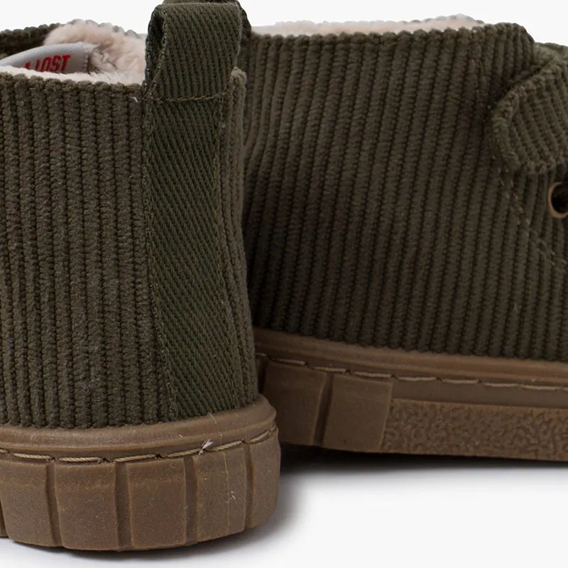 Bottes velour coteles kaki 6