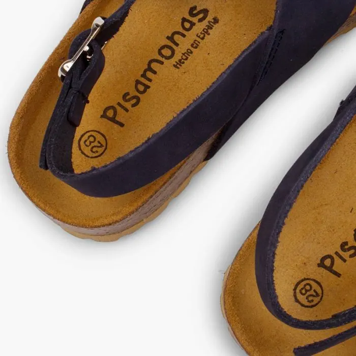 Sandales nobuck croisees bleu 6