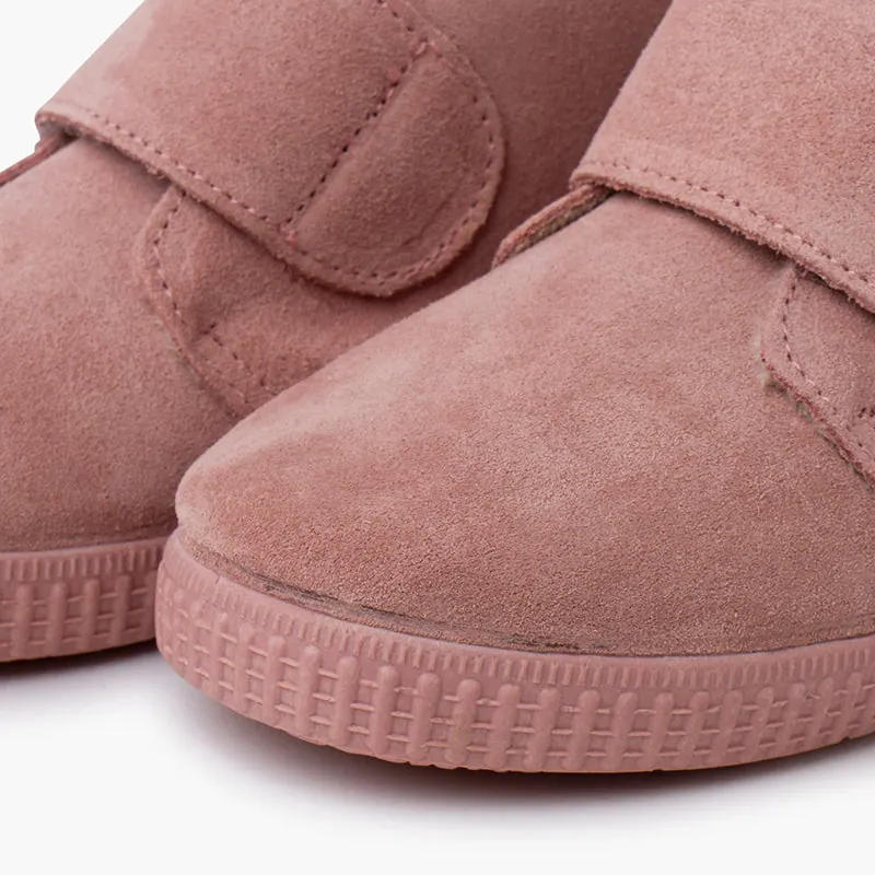 Furry ankle boots rose 6