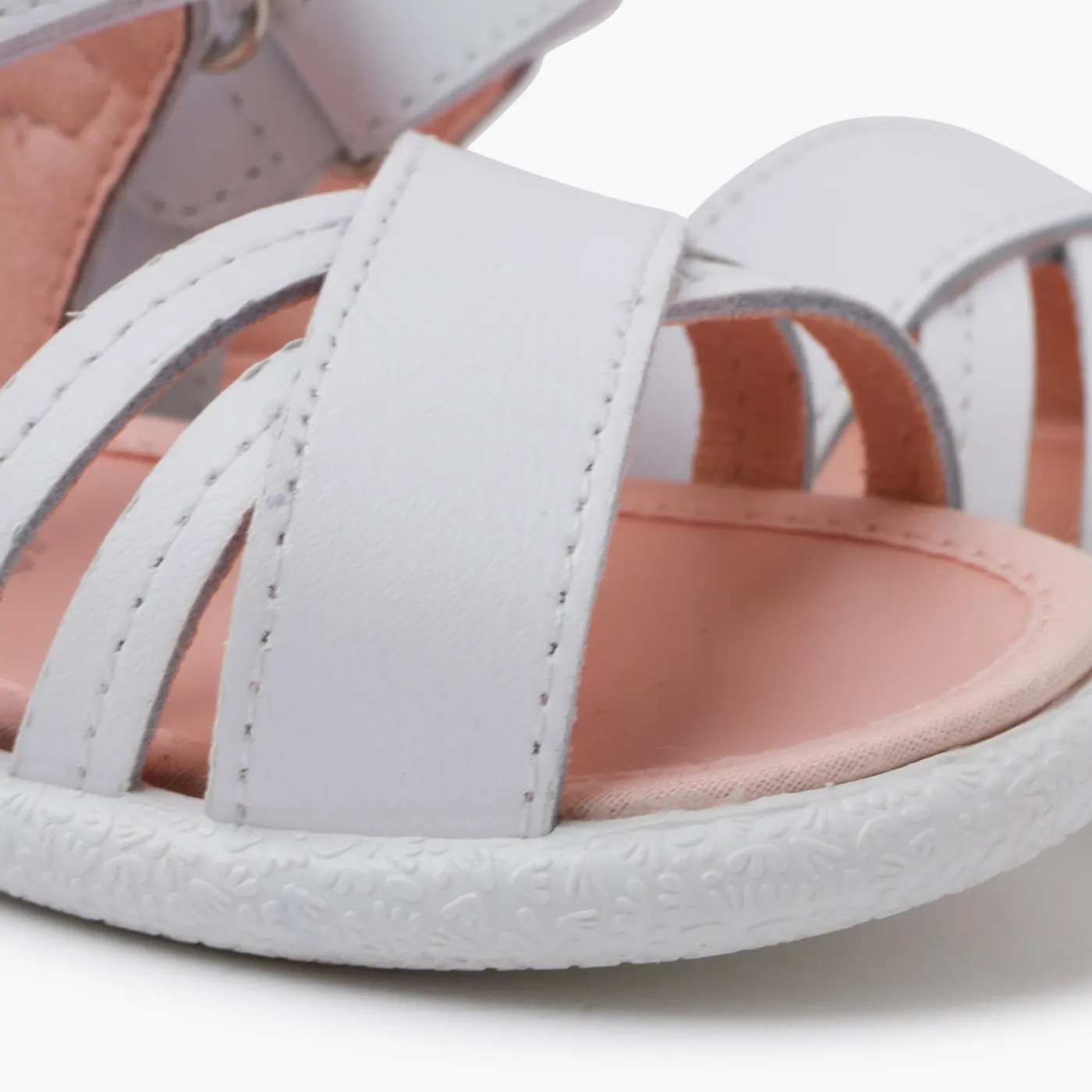 Sandales filles a cuir a lanieres blanc 7