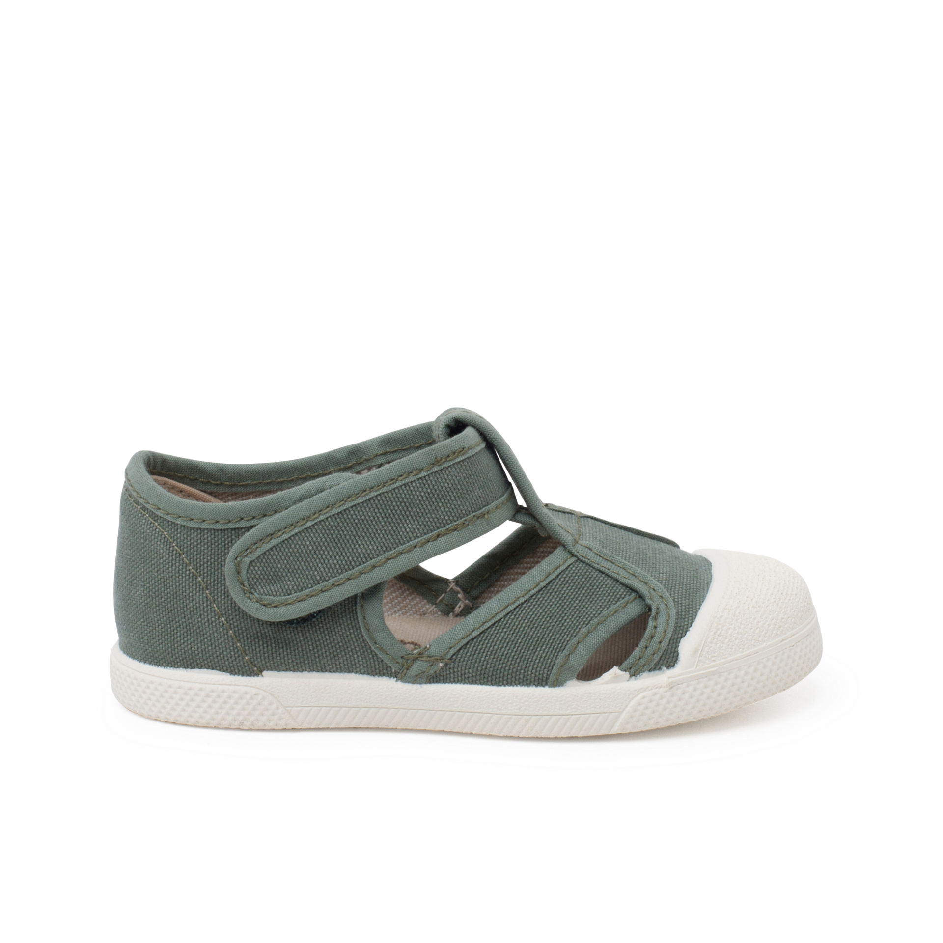 Sandales en toile vert