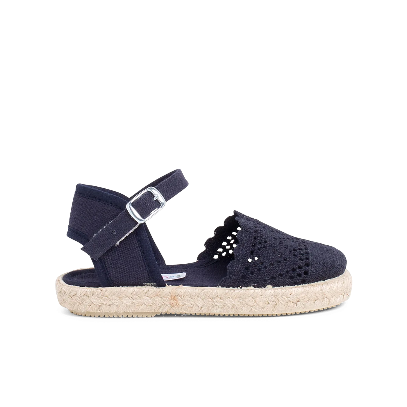 Espadrilles brodées bleu marine