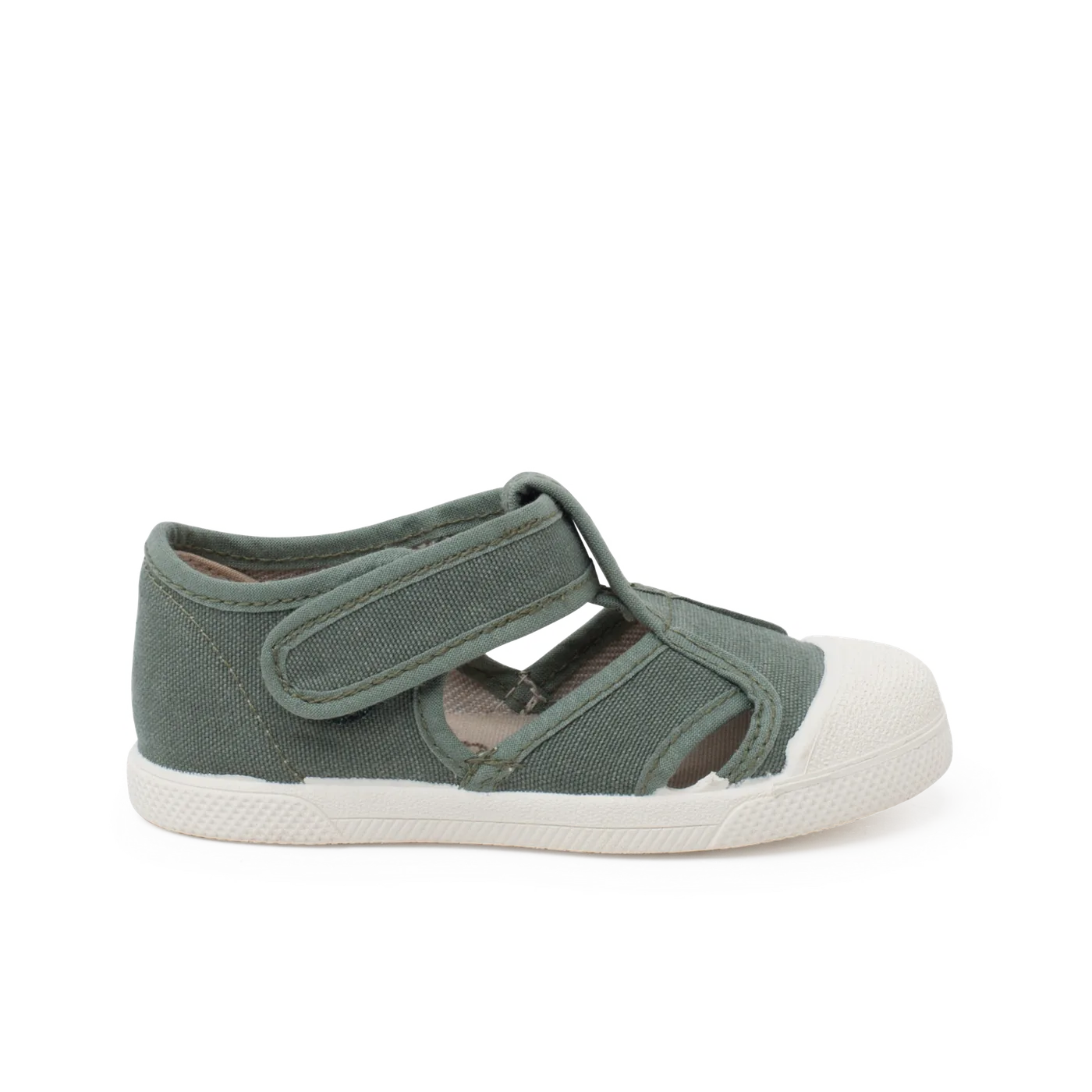 Sandales en toile vert