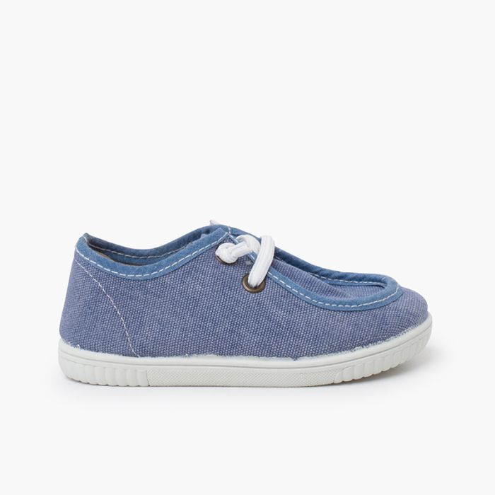Baskets style marin bleu jean