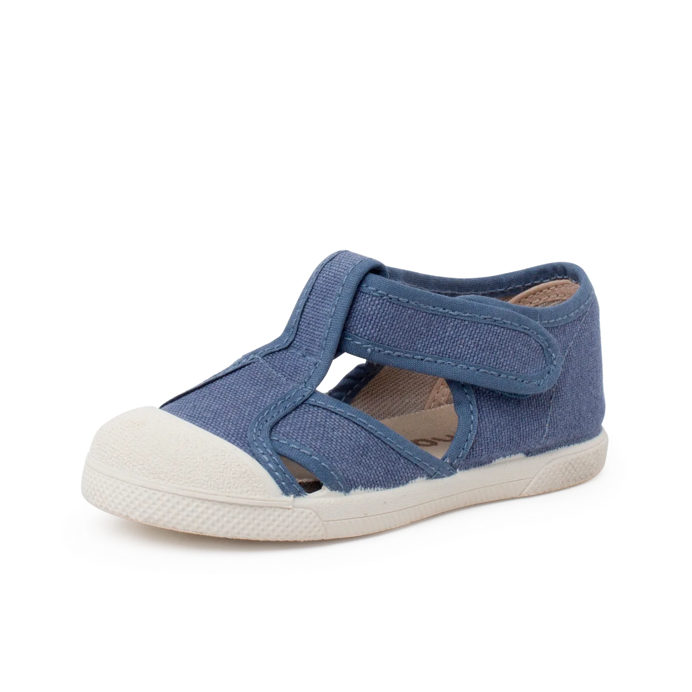 Sandales en toile bleu denim 2