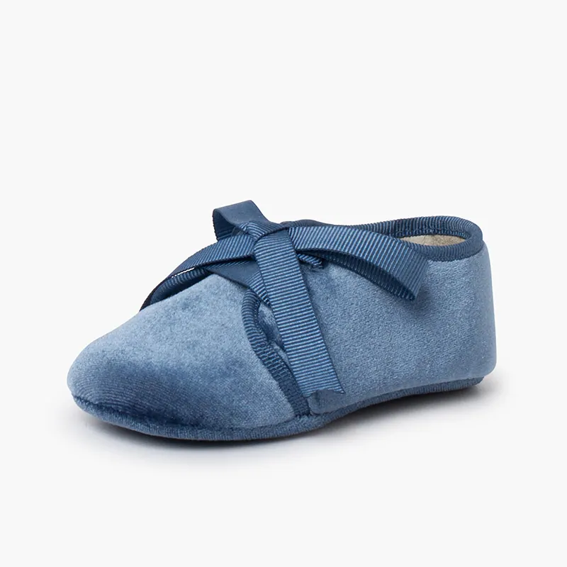 Chaussons velours bleu de France 2