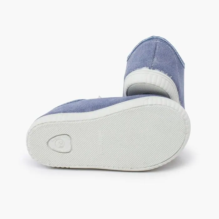 Baskets style marin bleu jean 3