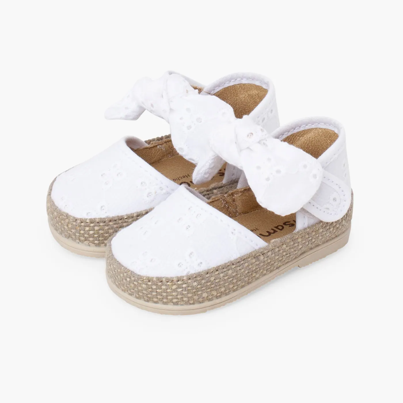Ballerines brodées blanc 3