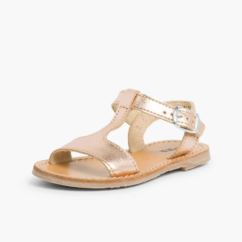 Sandales cuir bronze 3