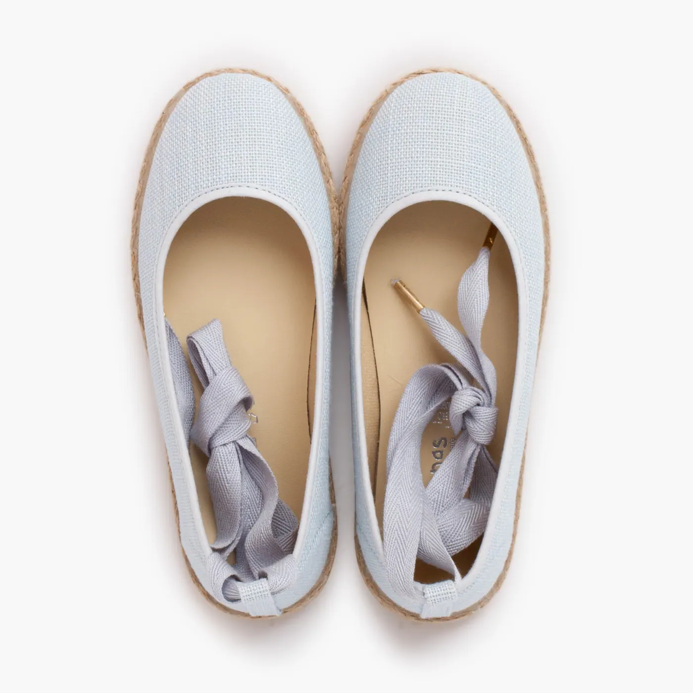 Ballerines en lin bleu ciel 5