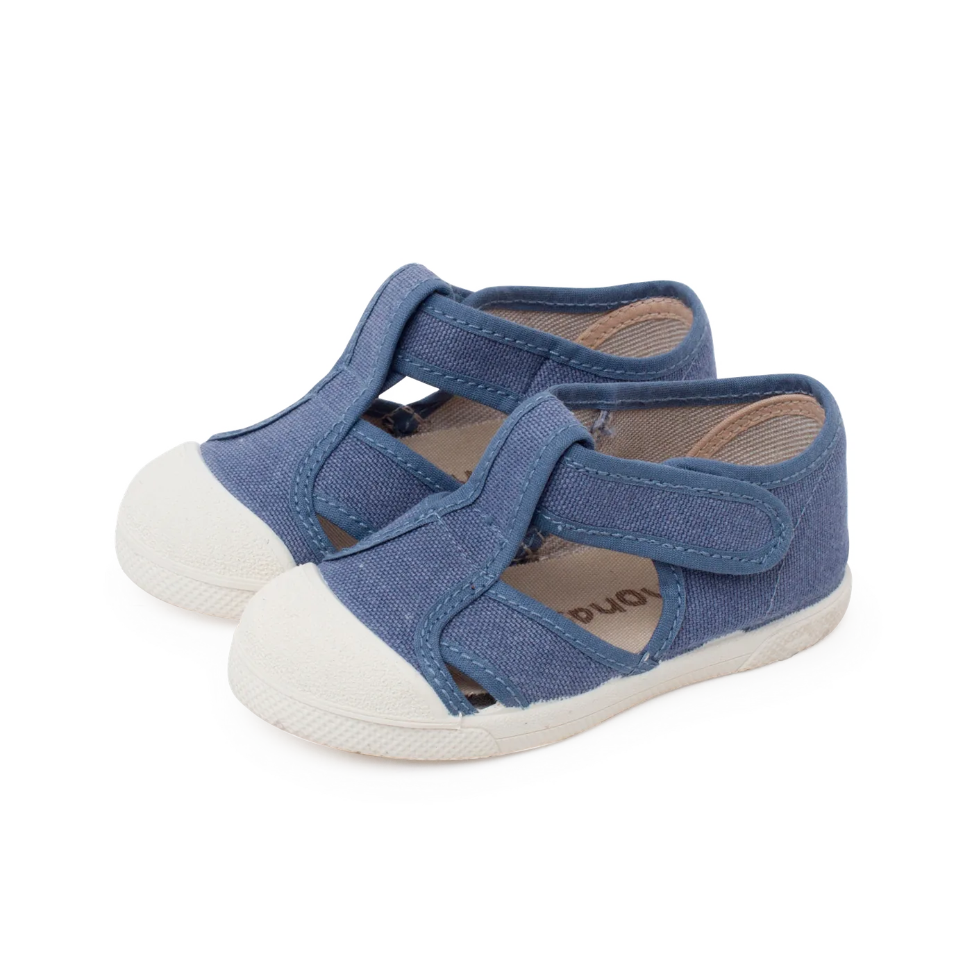 Sandales en toile bleu denim 4